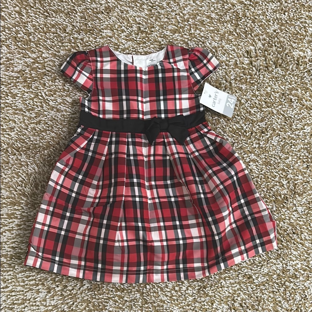 Carter's Red and Black Plaid Formal Dress
